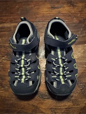 Merrell Kids Navy with Lime Accent Outdoor Sport Sandals 12M